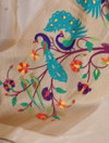 Cream Colour Tissue Paithani With Zari Weaving Work Sarees Wholesalers In Delhi YNF7905 
